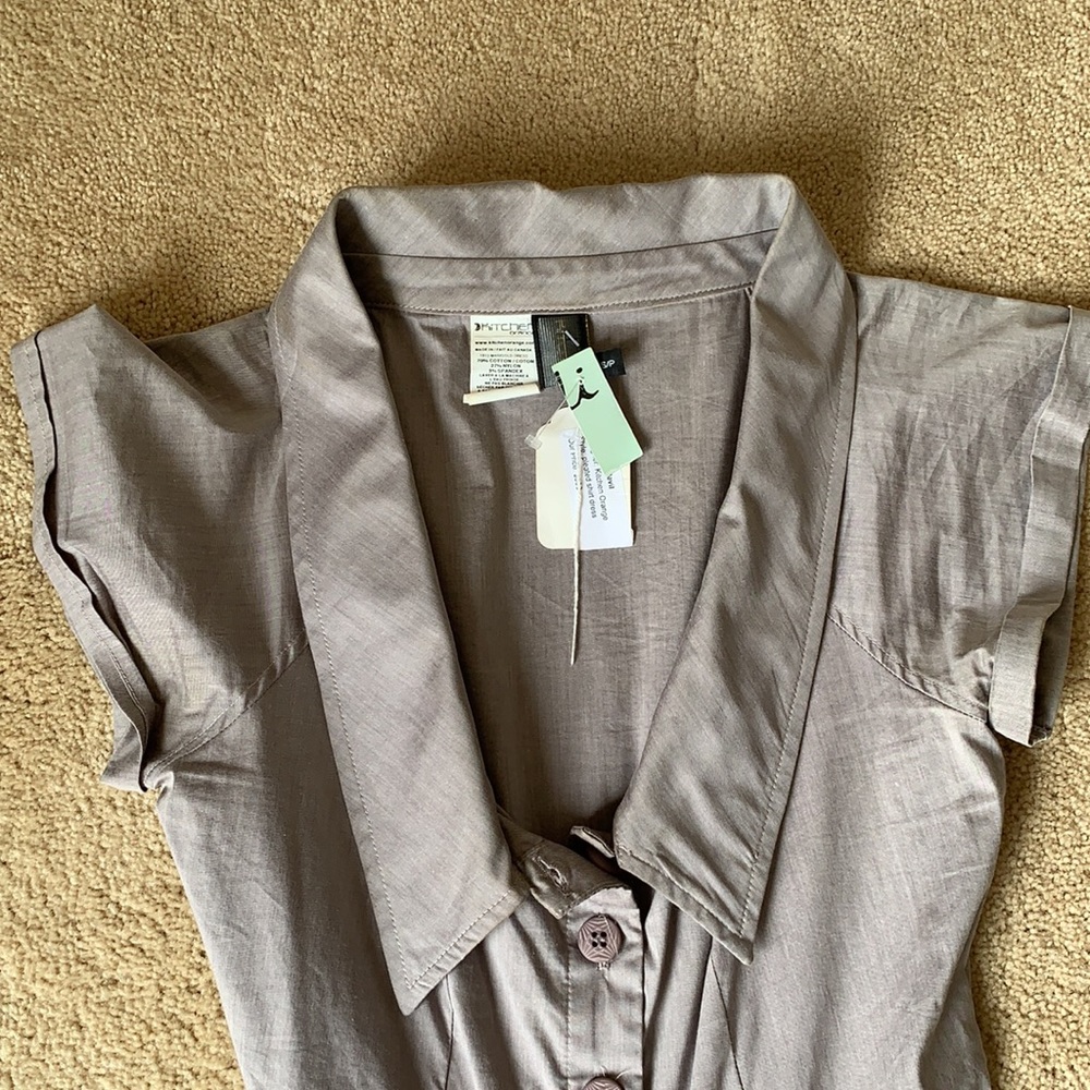 Kitchen Orange Button Up Dress - image 4